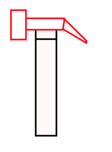 Пошаговое рисование молотка