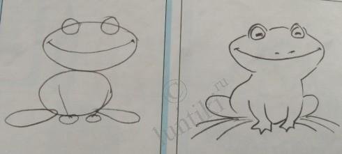 Лягушка из овала