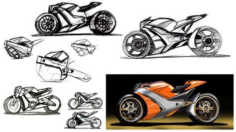 Летающий мотоцикл рисунок карандашом