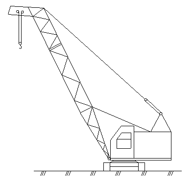 Поэтапное рисование башенного крана для детей