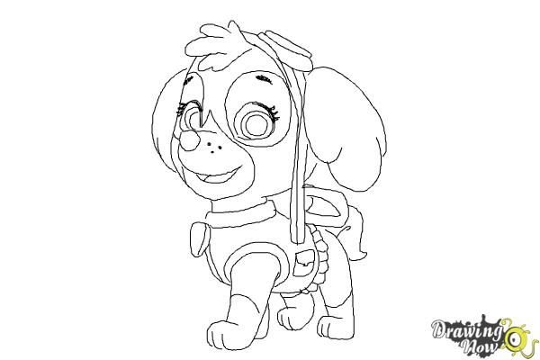 Щенячий патруль Скай рисовать