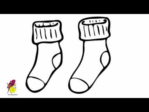 Носок раскраска