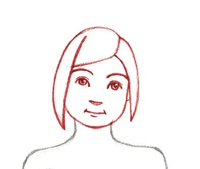 Нарисовать лицо сестры
