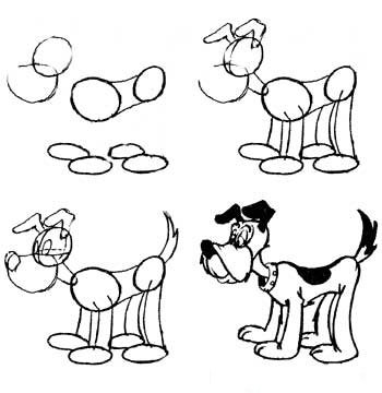 Рисунок собаки для детей 5 лет легкие