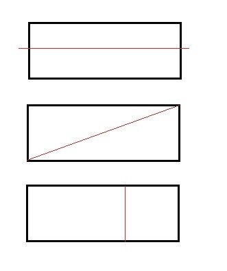 Три одинаковых прямоугольника