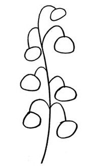 Ландыш Майский разукрашка