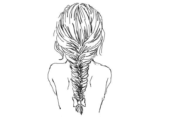 Коса рыбий хвост рисунок