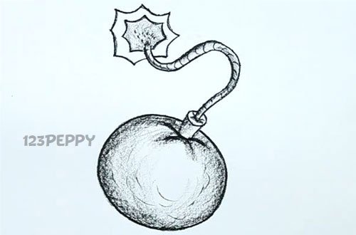 Рисунки для срисовки бомба