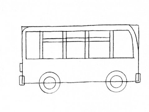 Троллейбус рисунок карандашом