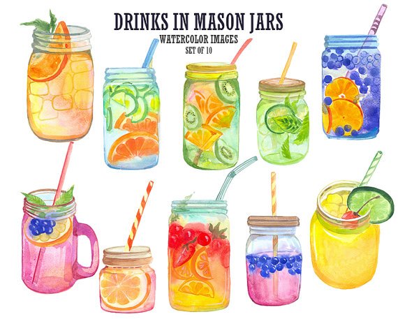 Рисунки лимонадов круглой крышкой