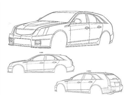 Cadillac CTS рисунок