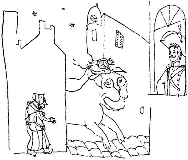 Раскраска огниво Андерсен