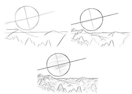 Поэтапный рисунок планет