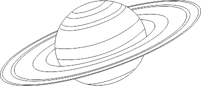 Разукрашка Планета Сатурн
