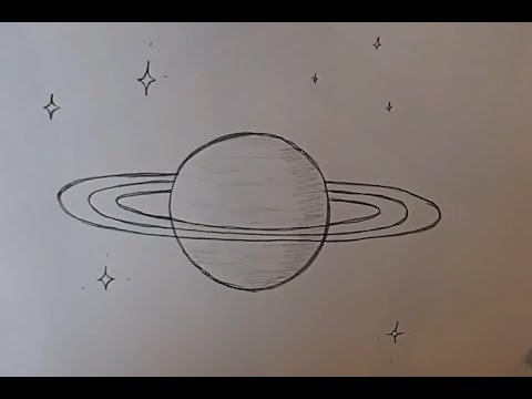 Рисунок карандашом лёгкий Планета