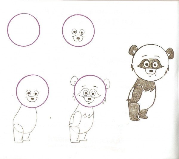 Как нарисовать мишку поэтапно для детей