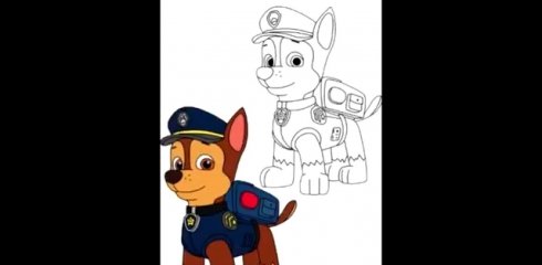 Щенячий патруль Маршал для срисовки