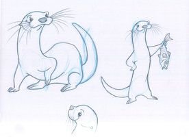 Нарисовать выдру поэтапно