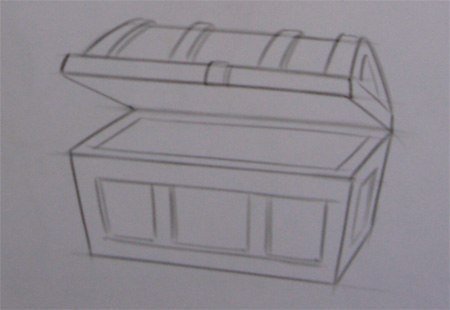 Шкатулка рисунок карандашом