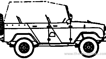 УАЗ 469 Blueprint
