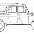 Раскраска УАЗ 469