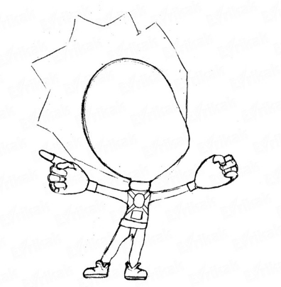 Нолик рисунок карандашом