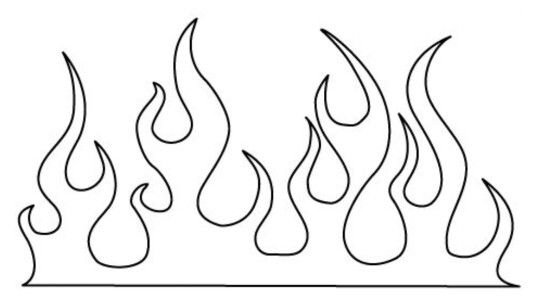 Трафарет пламя