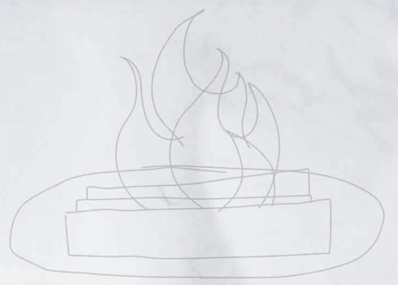 Рисуем костер пошагово