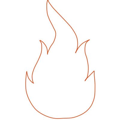 Рисунки огня для срисовки легкие