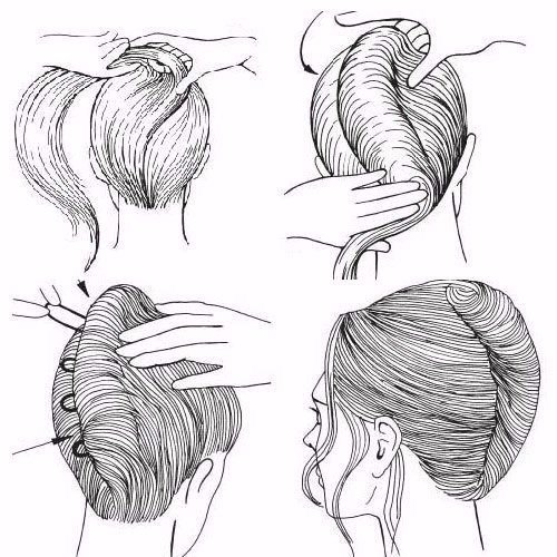 Причёска Ракушка на длинные волосы