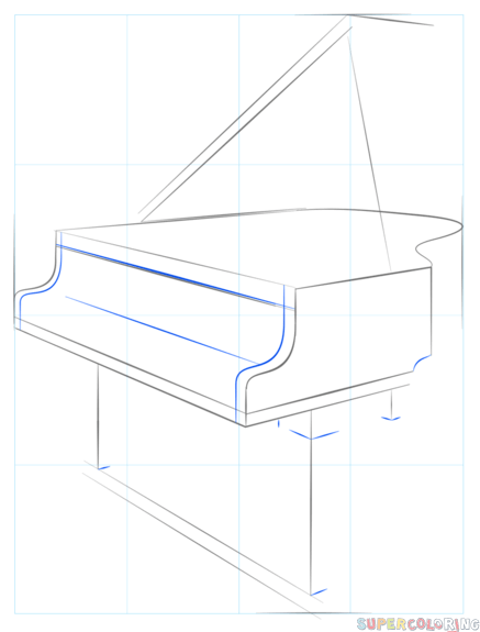 Поэтапное рисование для детей пианино