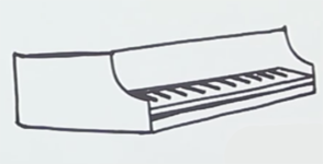 Пианино раскраска