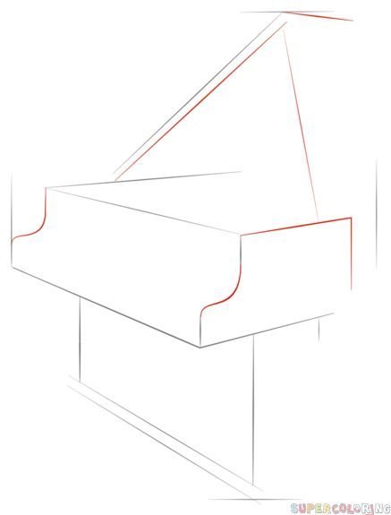 Пианино пошаговое рисование