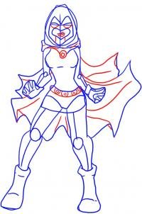 Рейвен рисунок фломастера