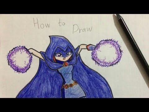 Как нарисовать Рейвен Квин