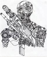 Арнольд Шварценеггер Терминатор нарисованный