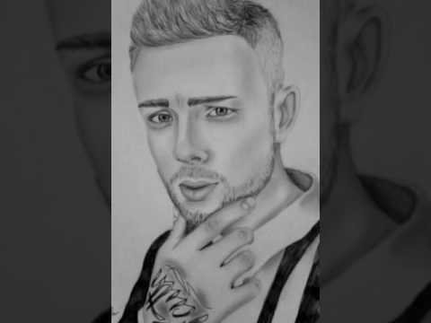 Портрет Егора Крида карандашом