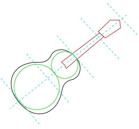 Электрогитара для срисовки