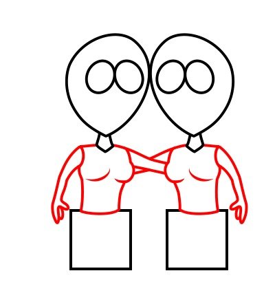 Поэтапно подруги нарисовать