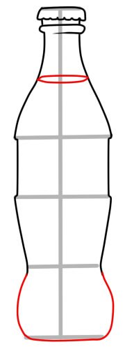 Бутылка карандашом поэтапно