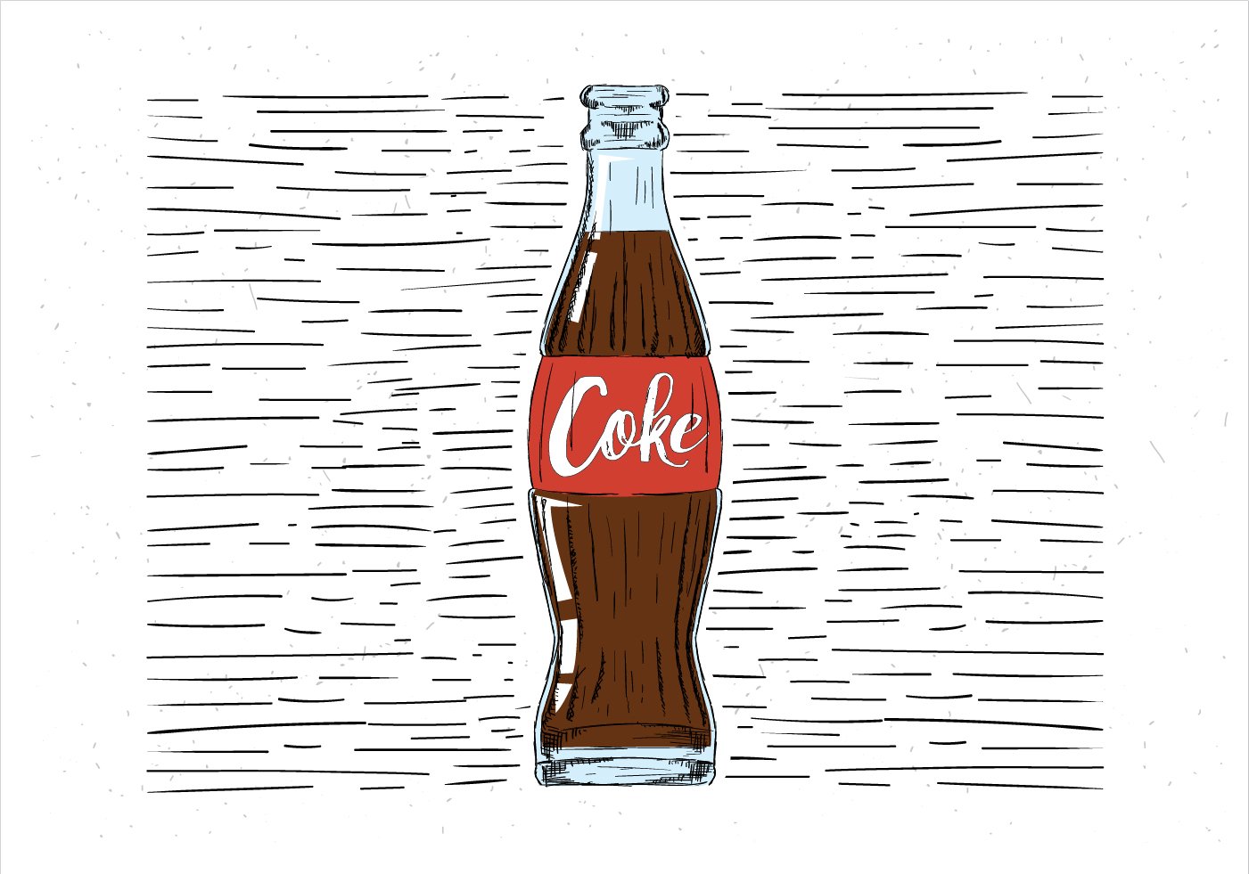 Как нарисовать Кока кола