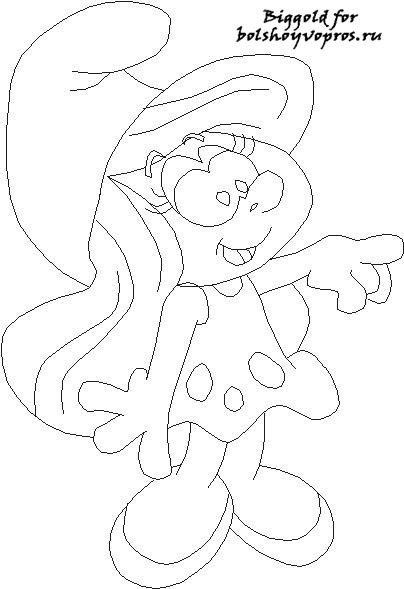 Рисуем смурфиков поэтапно