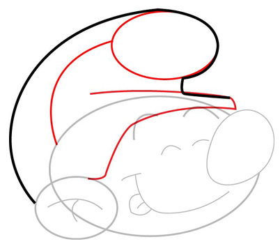 Рисунок Смурфика карандашом для срисовки поэтапно