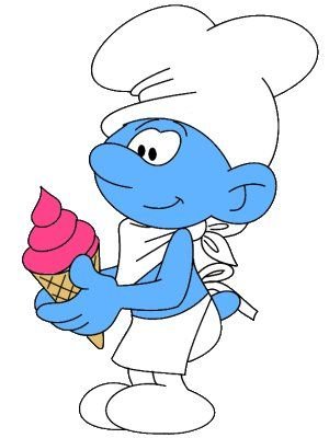 Смурфики срисовать