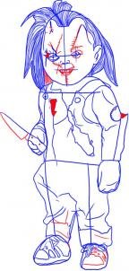 Нарисовать Чаки поэтапно