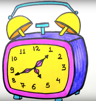 Часы раскраска