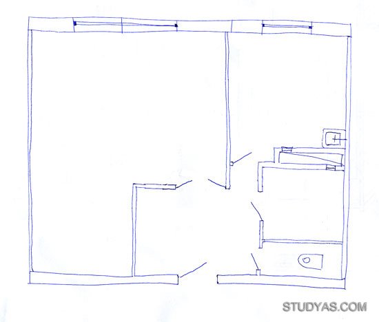 Чертеж квартиры от руки