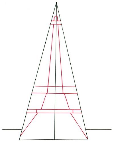 Рисунок башни с разными пропорциями и образами
