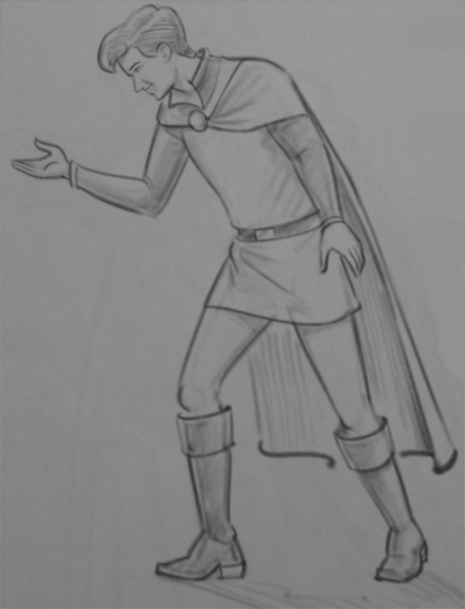 Принц рисунок карандашом