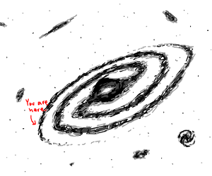 Галактика рисунок карандашом